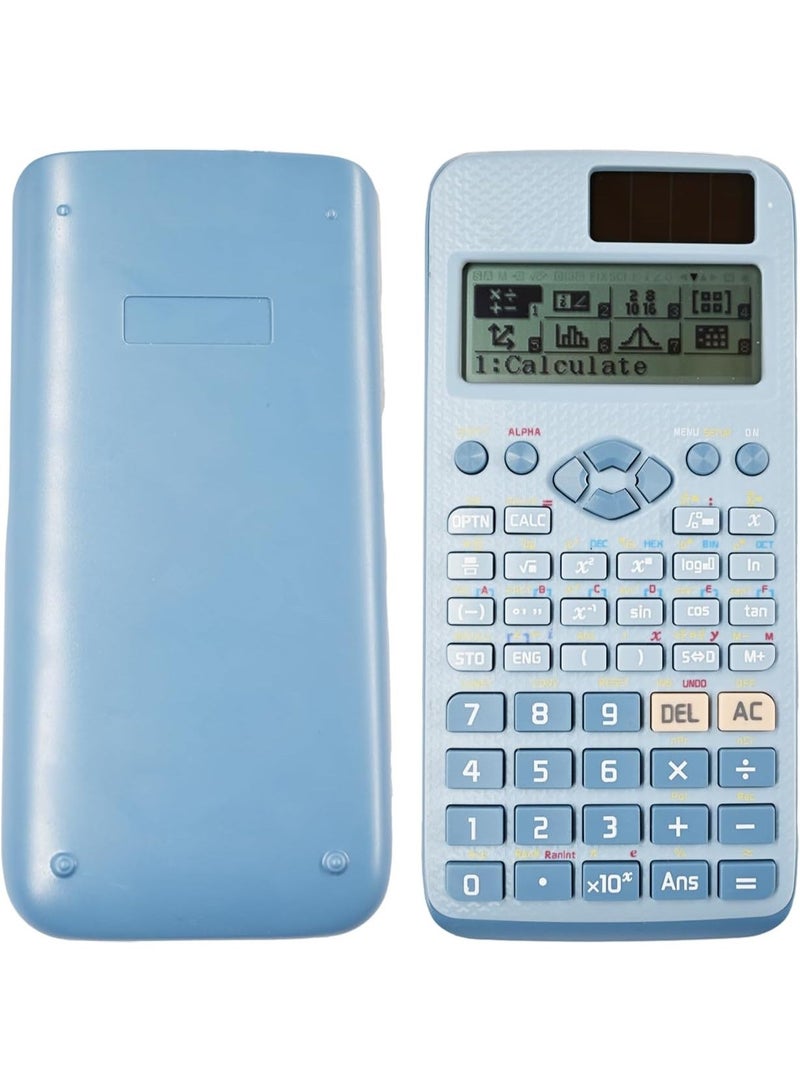 Scientific Calculator Multi-Function Calculator Scientific, 552 Functions, 10+2 Screen Displays - Ideal for Students and Teachers, Office, Blue - Image 1